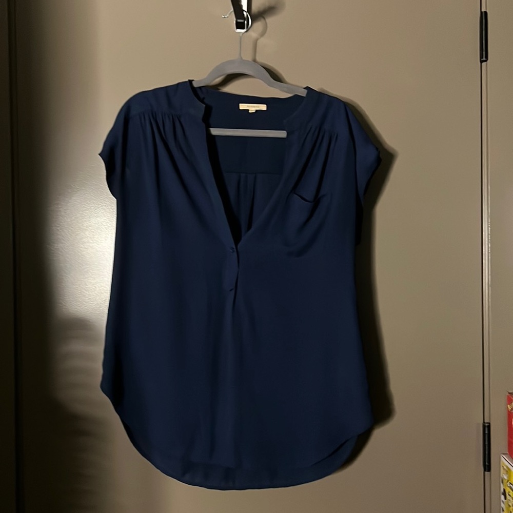 Pleione Short sleeve blue blouse . Used